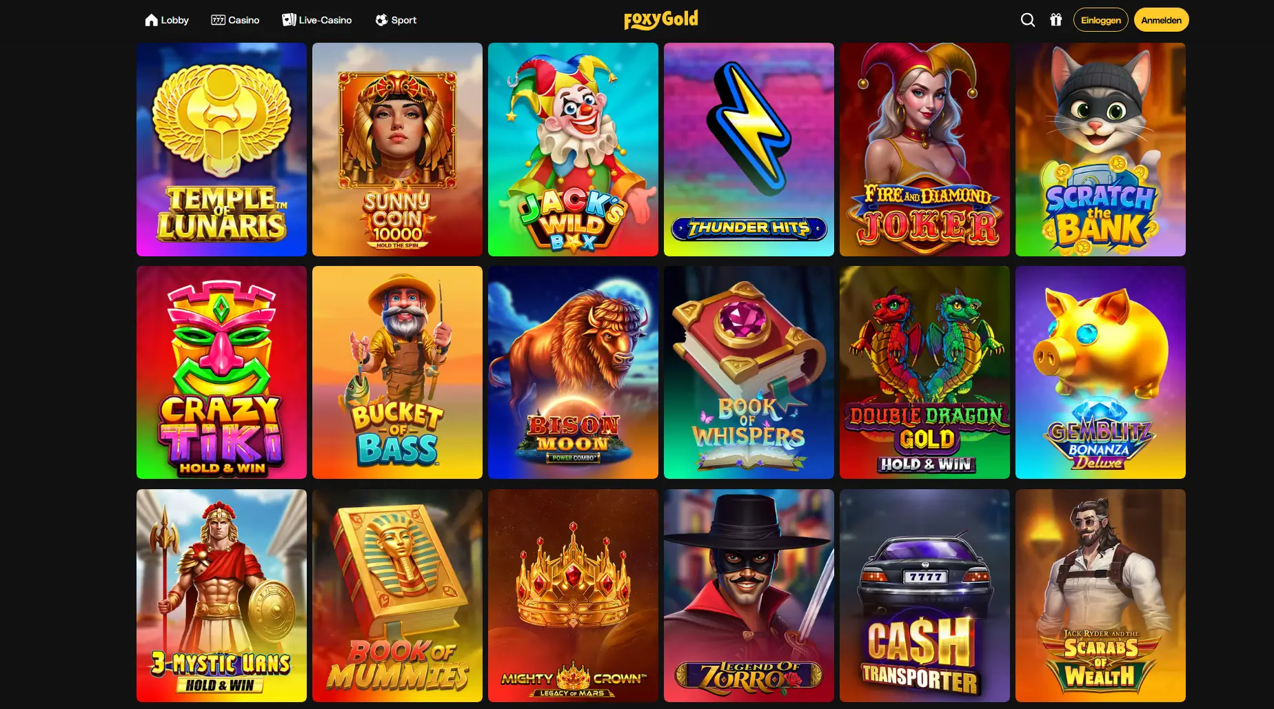 FoxyGold Casino Games