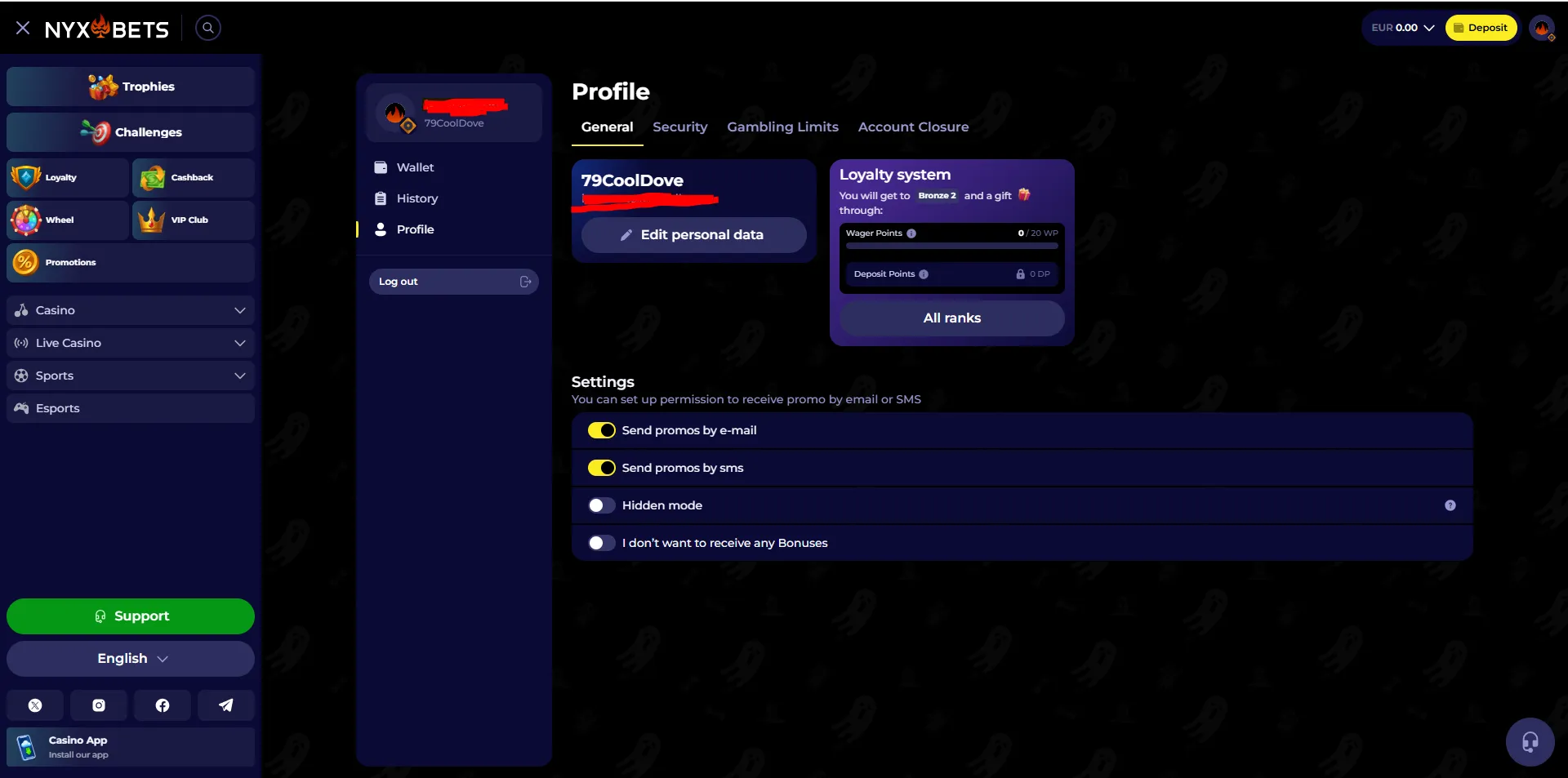 speellimieten instellen 1