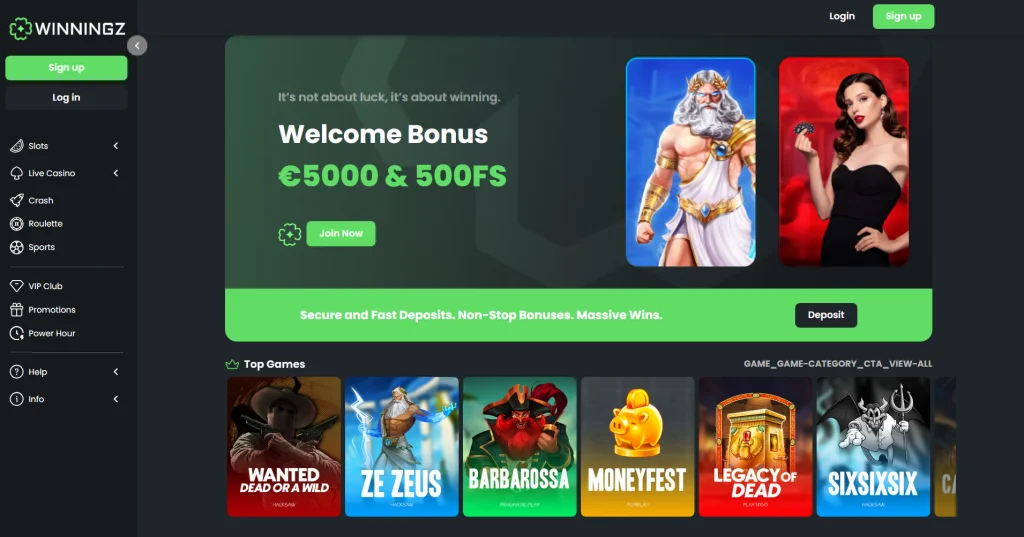 winningz casino live